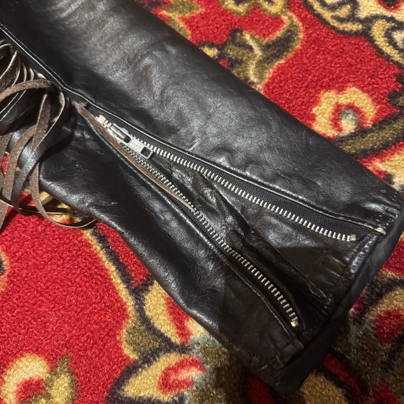 Vintage Excelled Fringe leather jacket Made In USA Quilt Lined Motorcycle - Picture 8 of 9